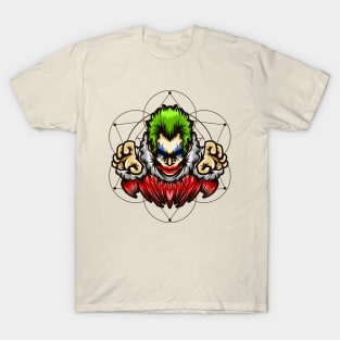 Scary clown hand drawn T-Shirt